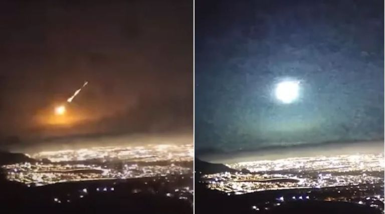 Un meteoro iluminó el cielo de Vaca Muerta