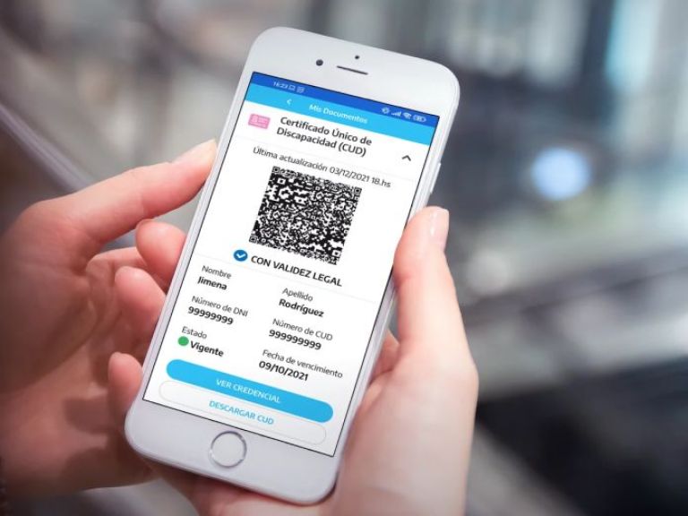 Ya podés contar con el Certificado Único de Discapacidad (CUD) en formato digital en “Mi Argentina”